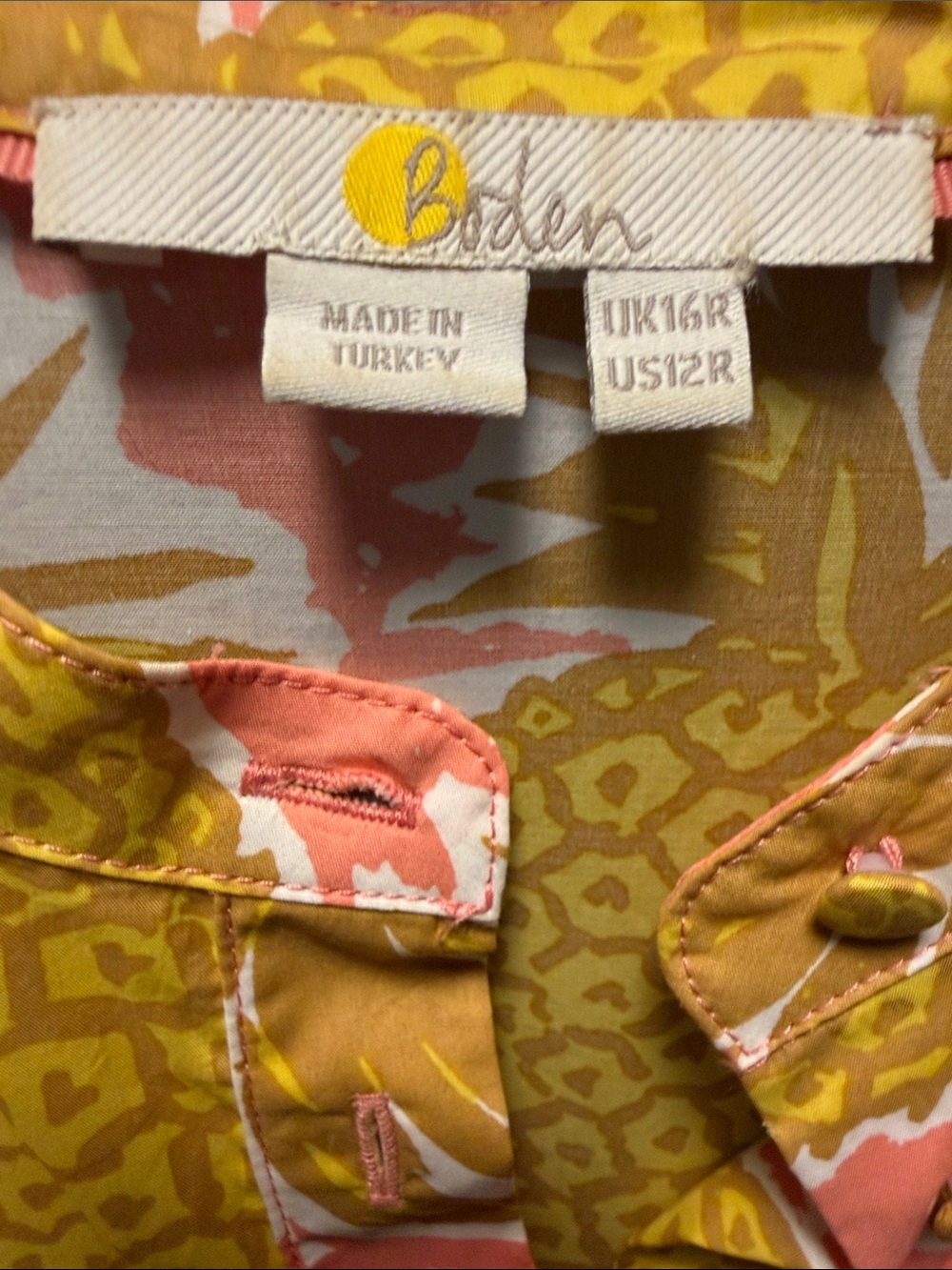 Biden Pink & Mustard Floral Ava Tiered Maxi Dress - Picture 4 of 4